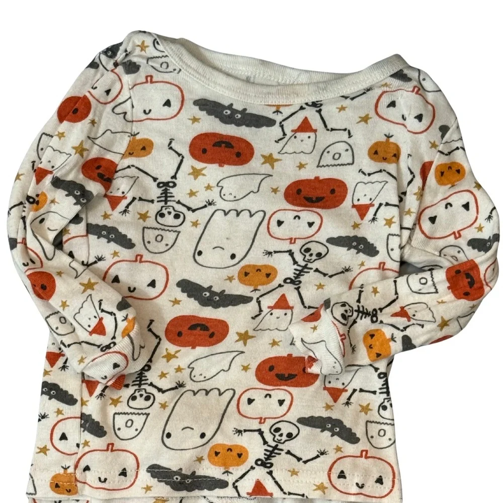 Chick Pea Halloween Pajama Set‎ - Orange, Black, White